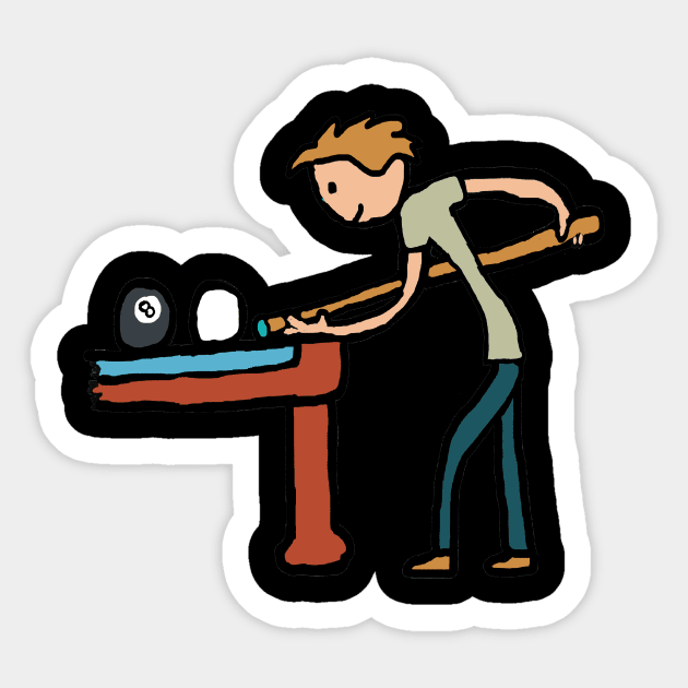 Eight Ball Pool Sticker by Mark Ewbie